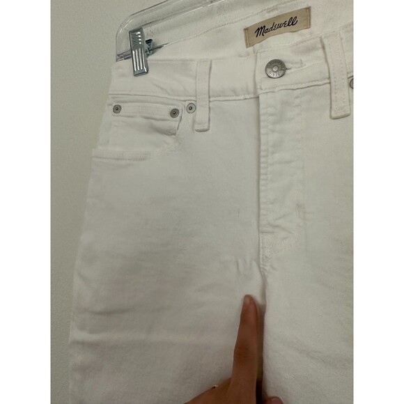 Madewell The Petite Mid-Rise Perfect Vintage Straight Jean in Tile White Sz 25P - Picture 6 of 11